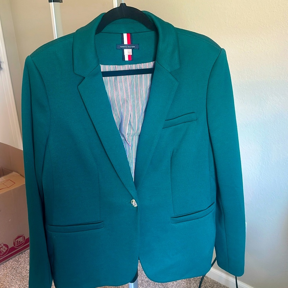 Tommy Hilfiger Size 16 Green Blazer
